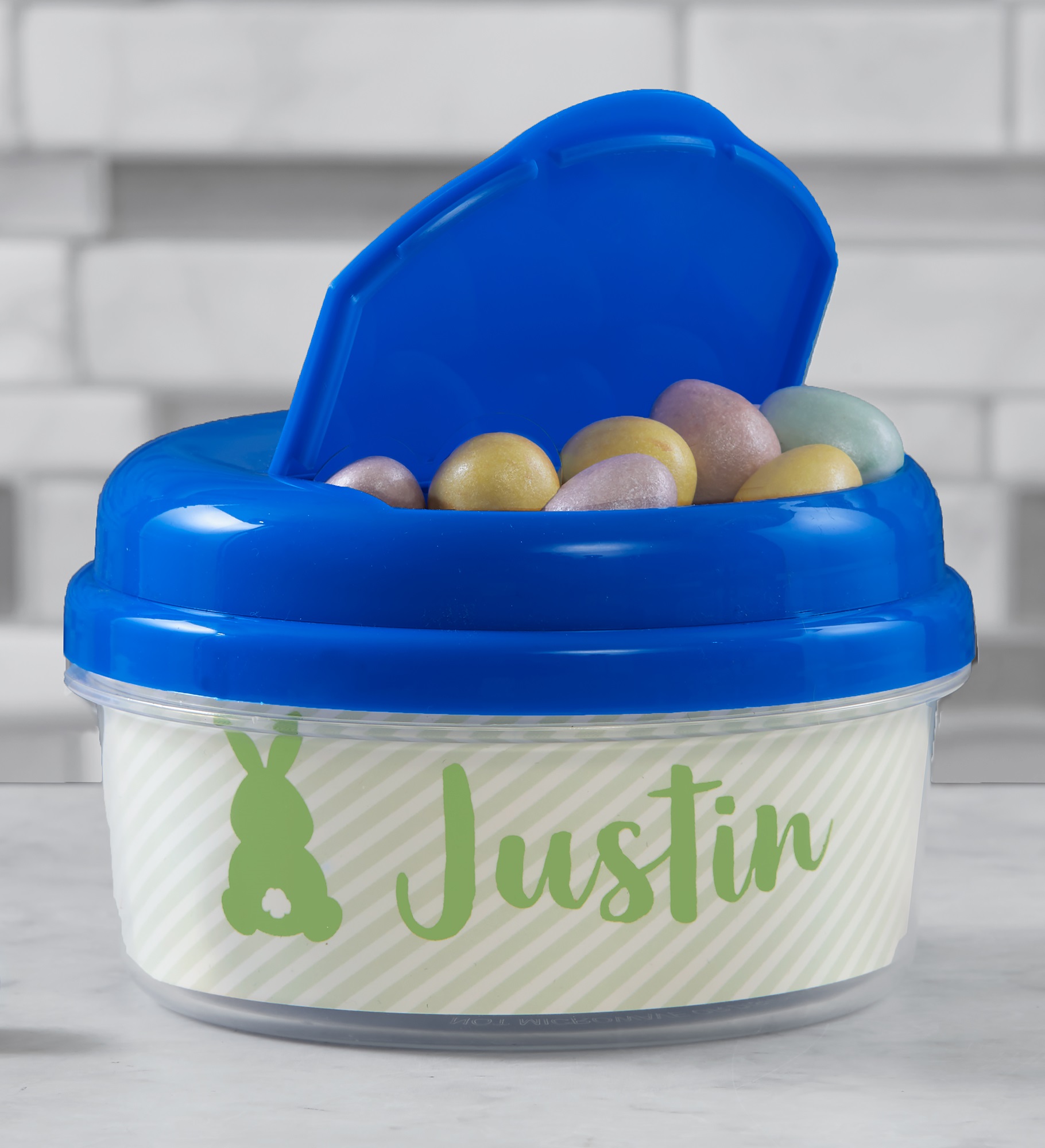 Pastel Bunny Personalized Toddler 12 oz. Snack Cup